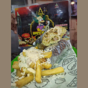 <B>BURRITO CUATRIFASICO</B><BR><BR>CHORIZO BUTIFARRA SALCHICHA VIENA Y RANCHERA